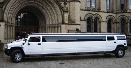 White Hummer Limo Birmingham